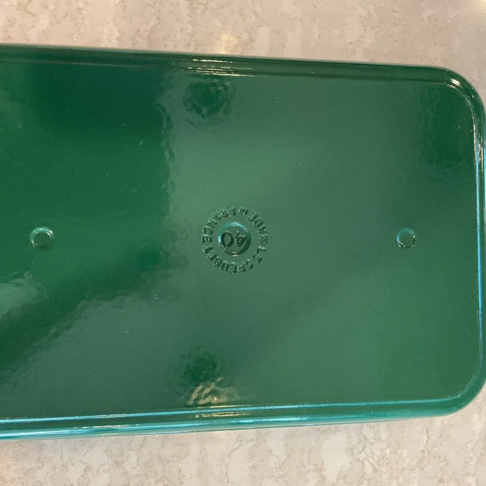Le Creuset #40 Lasagna Baking Pan Enameled Cast Forest Gradient Green France